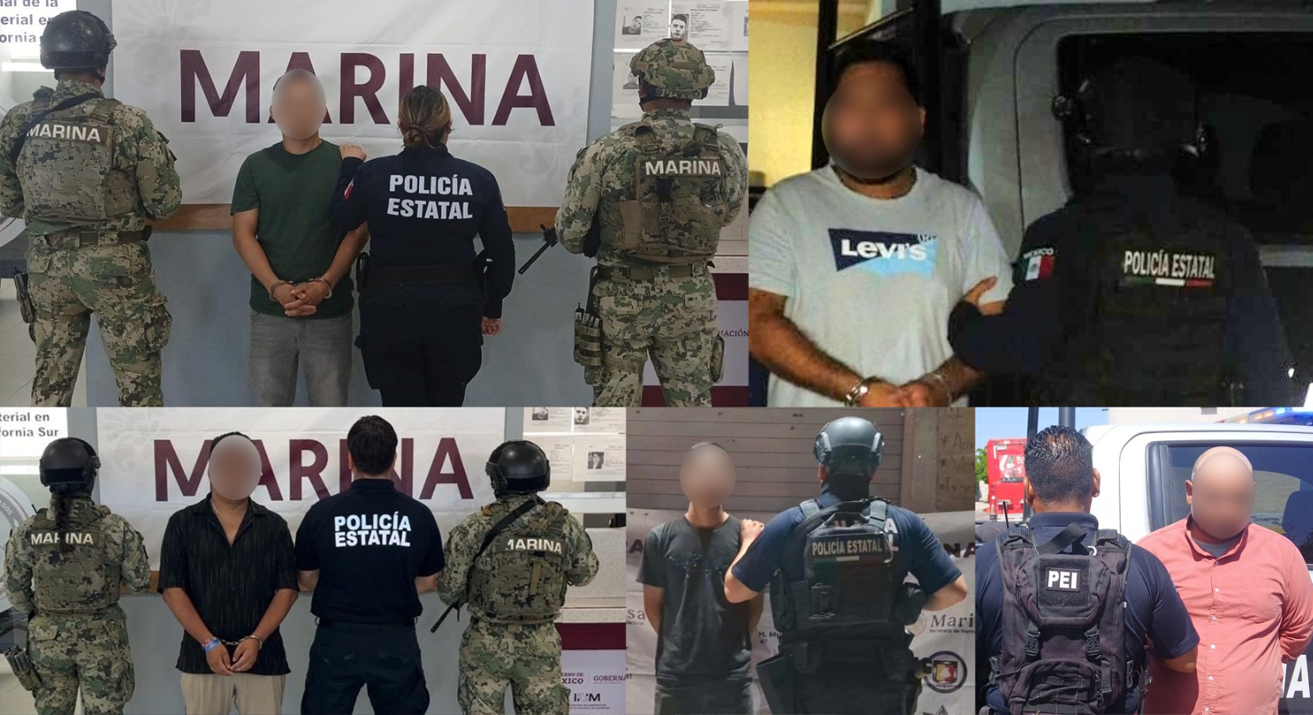 CINCO PERSONAS CON ÓRDENES DE APREHENSIÓN VIGENTE SON DETENIDAS EN LA PAZ Y LOS CABOS
