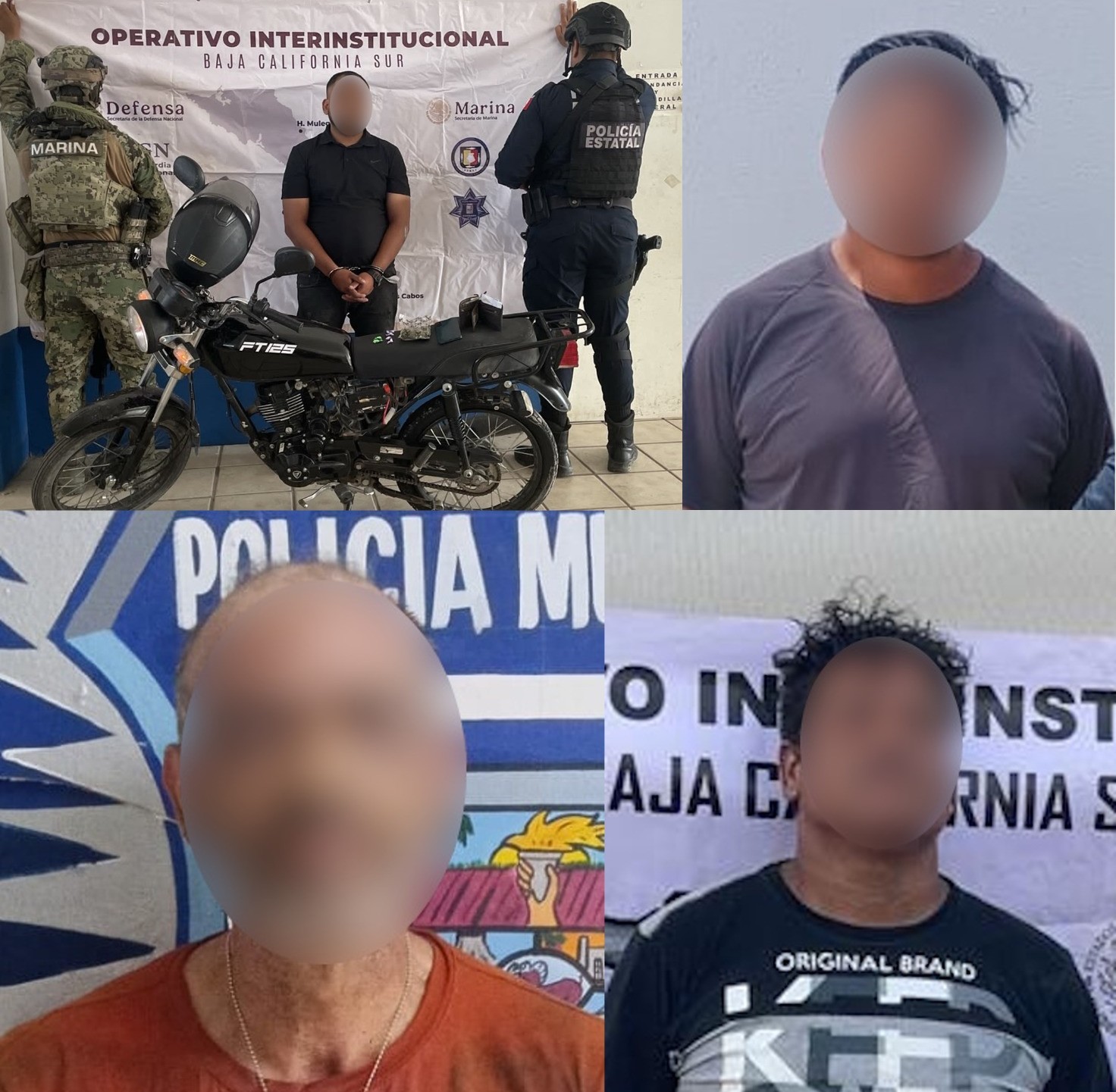 EN OPERATIVOS DE VIGILANCIA, DETIENE SSPE A CUATRO PERSONAS POR EL DELITO DE ROBO Y CONTRA LA SALUD